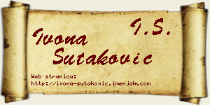 Ivona Šutaković vizit kartica